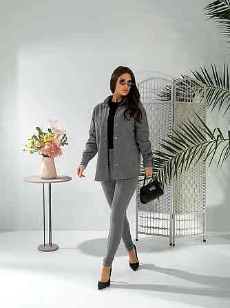 Женский стильный привлекательный костюм микро флис на дайвинге Графит, 46/48 Одесса