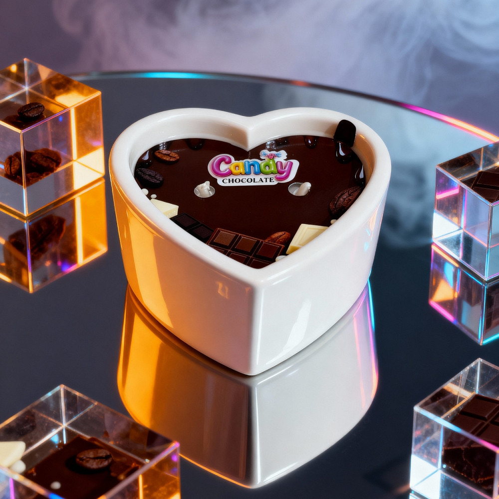 Масажна свічка з ароматом шоколаду Candy Chocolate у формі серця, 70 мл Sex Aura Київ - фото 8