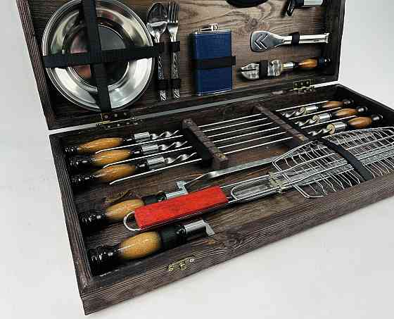 Подарок для мужчины Набор подарков шампуров ручной работы ШАШЛЫЧНИК HAPPY DAYS Тернополь