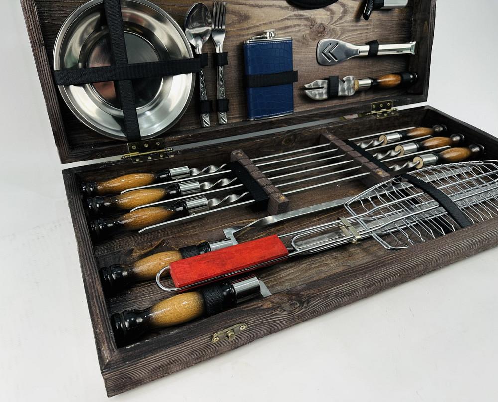 Подарок для мужчины Набор подарков шампуров ручной работы ШАШЛЫЧНИК HAPPY DAYS Тернополь - изображение 5