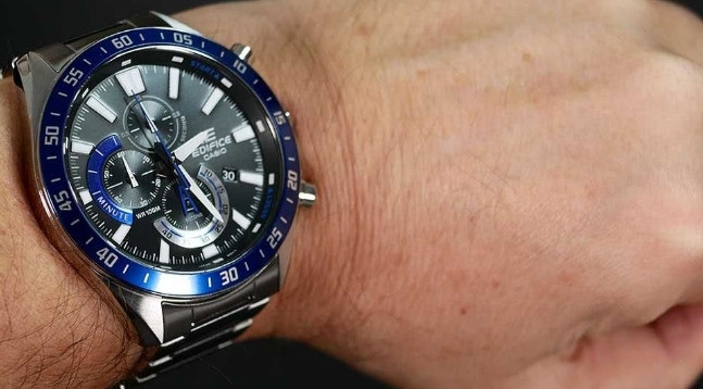 Casio EFV-620D-1A2V Edifice Black Blue Ø50мм в нержавеющем корпусе. Киев - изображение 2