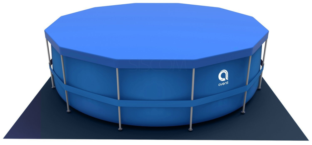 Круглый каркасный бассейн Avenli (305 x 76 см) для взрослых и детей, комплектация 19в1, Синий Киев - изображение 8