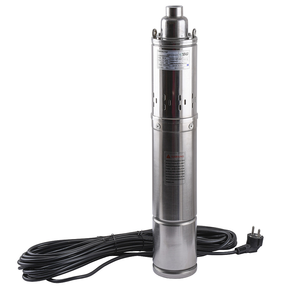 Насос свердловинний шнековий VOLKS pumpe  4QGD1,2-100-0,75кВт 4 дюйми +кабель 15м Тернопіль - фото 1