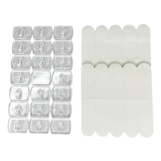 Набор самоклеящихся крючков 1,3х1,8 см для гирлянд и декора, не оставляют следов (20шт) Коломия