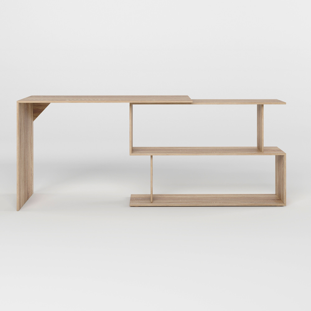 Cтол компьютерный поворотный с полками М-ЗОН Джеко 1200 Сонома (MZN-031032) Львов - изображение 4