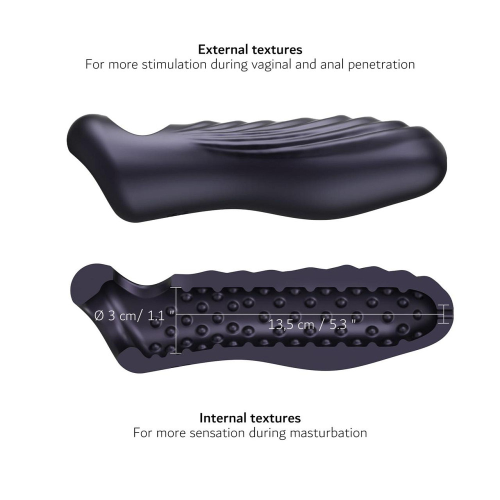 Насадка на член Manwan RYZER MAX - Black Plum Sex Aura Київ - фото 3