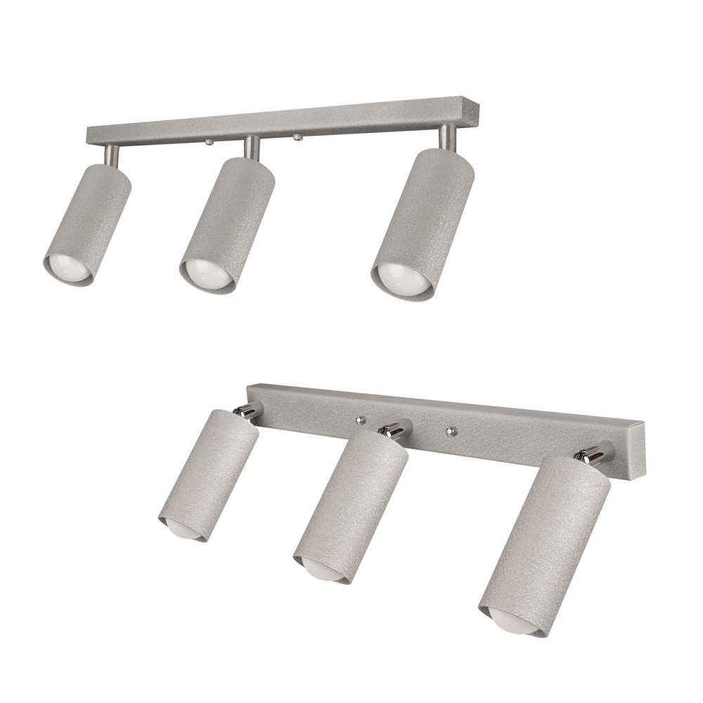 Світильник на планці з поворотними плафонами 3-Е27 Tube MR 1105-3 GR Київ - фото 1