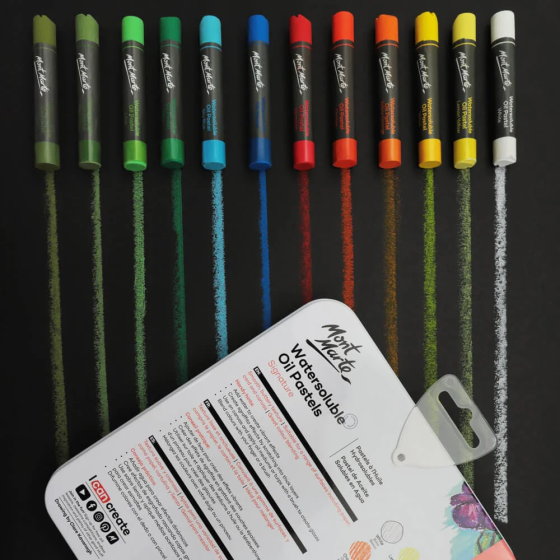 Пастель олійна водорозчинна в жерстяній упаковці Mont Marte, Signature упаковка 24шт Кам'янець-Подільський