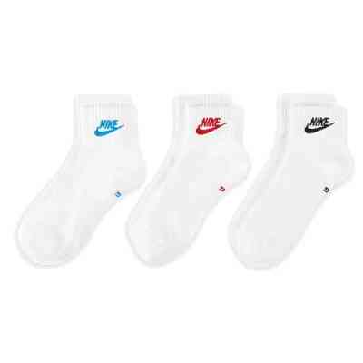 Шкарпетки Nike U NK NSW EVERYDAY ESSENTIAL AN 3PR DX5074-911 34-38 3 пари Білий/Мультиколор (196148785845) Вінниця