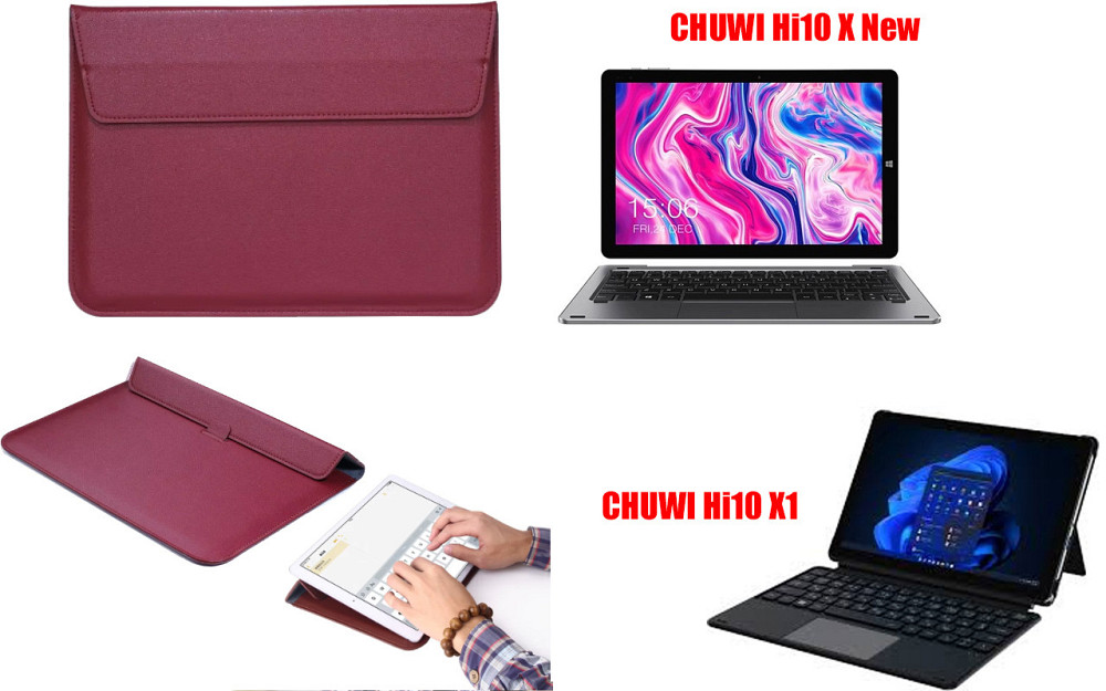 Чехол-конверт VitoCase для CHUWI Hi10 X New, Hi10 X1, с функцией подставки для планшета Бордовый Киев - изображение 1