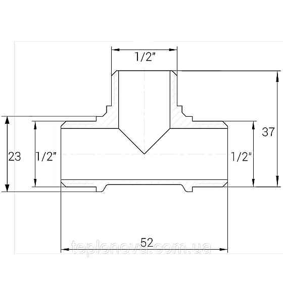 Трійник 1/2″ННН нікельований NT332S OPTIMUM Чернівці