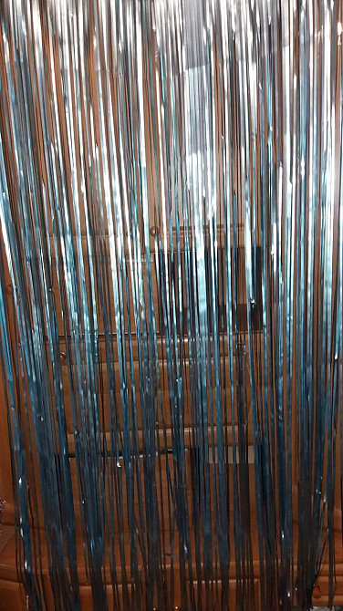 Шторка из фольги для фотозоны матовая 2 м на 1 м голубой Киев - изображение 7