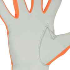 Рукавички 25см шкіра долоня + флуоресцентна тканина, оранжево-білі Мукачево