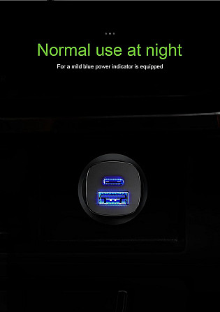 Автомобільний зарядний пристрій BASEUS B5-C15C PPC Car Charger 30W PD QC 4.0 (Чорний, Type-C + USB) Миколаїв - фото 8