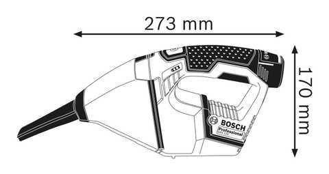 Аккумуляторный пылесос Bosch Professional GAS 12V 12 В, 0,35 л, без АКБ и ЗУ 06019E3000 Киев - изображение 7