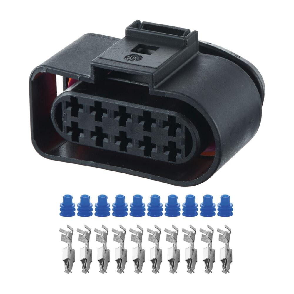 Разъем коннектор 10-кон., Фара, 1J0973735, 493577-1, 1813346-1, 42121506R0973735, VAG Audi, Bugatti, Porsche, Seat, Skoda, VW Киев - изображение 1
