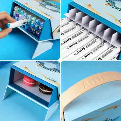 Художественный маркер Arrtx Спиртовые Alp ASM-02BU 24 цвета Синие оттенки (LC302215) Винница