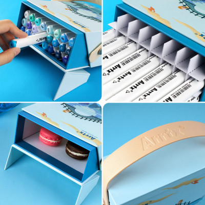 Художественный маркер Arrtx Спиртовые Alp ASM-02BU 24 цвета Синие оттенки (LC302215) Винница - изображение 4