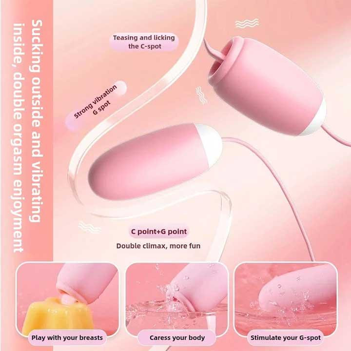 Двойное виброяйцо с языком Laile Magic Box USB 20 режимов – Вибраторы Винница - изображение 4