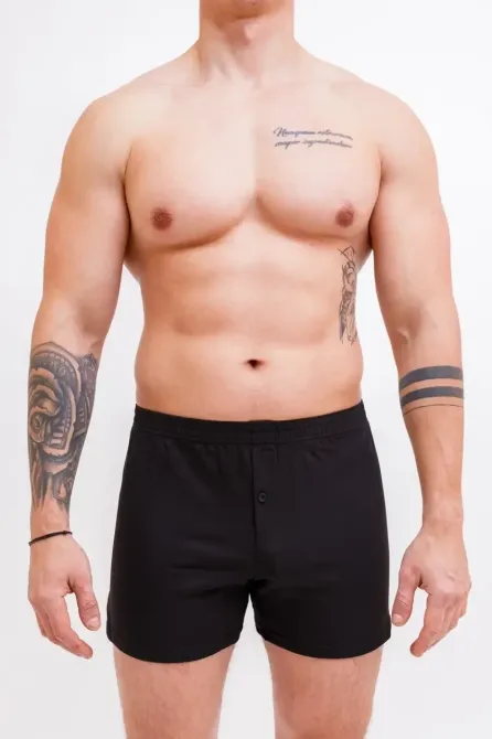 Мужские семейные трусы хлопок Lans 01.003 Черные XXL Киев - изображение 1