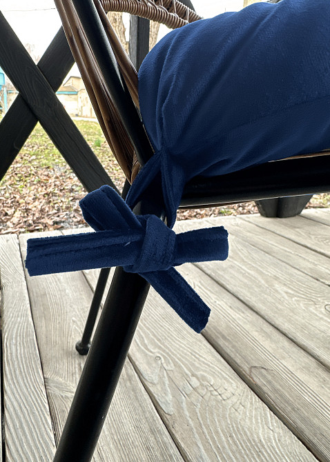 Подушка для стільців (40x40х5 см) Decorator Velour колір синій 84-113 Київ - фото 7