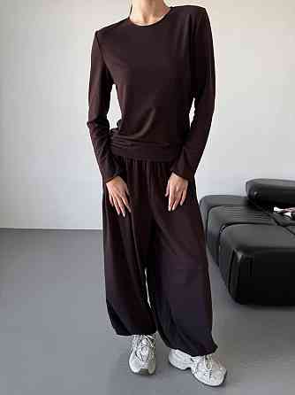 Женский повседневный прогулочный костюм двойка: кофта и брюки турецкая двунить Одесса