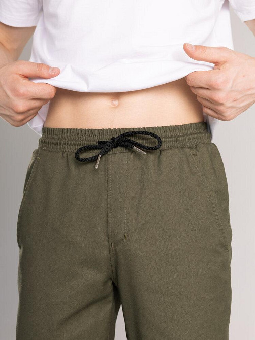 Котонові штани чоловічі весняні осінні хакі з кишенями Pobedov Step Київ - фото 5