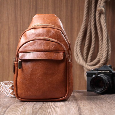 Сумка Vintage Жіноча з однією лямкою через плече з гладкої екошкіри Руда (22767) Вінниця - фото 3