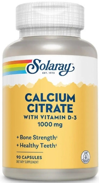Цитрат кальцію Solaray Calcium Citrate 1000 мг 90 капс Київ - фото 1