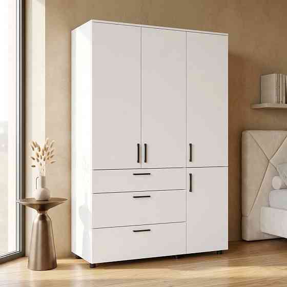 Шафа для одягу Doros Торн Білий 3 ДСП/3Ш (полиці) 135х51.6х200 (DRS-012056) Львів