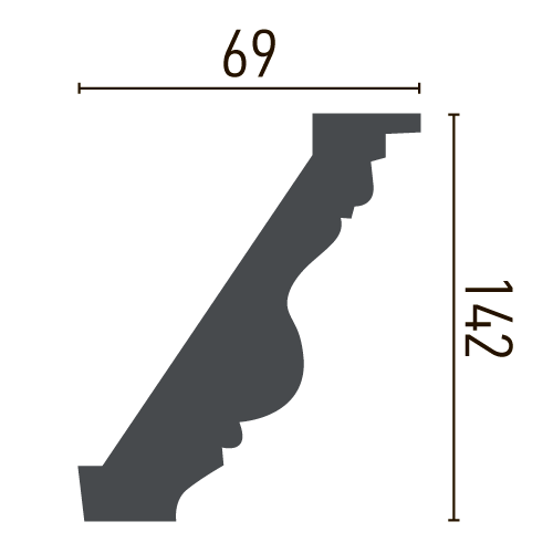 Карниз полиуретановый с орнаментом Gaudi Decor C 1075 Днепр