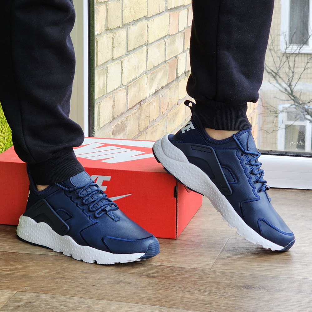Чоловічі Сині Кросівки Nike Huarache Шкіряні Найк (розміри: 41,42,43,44,45) Відео Огляд Дніпро - фото 10