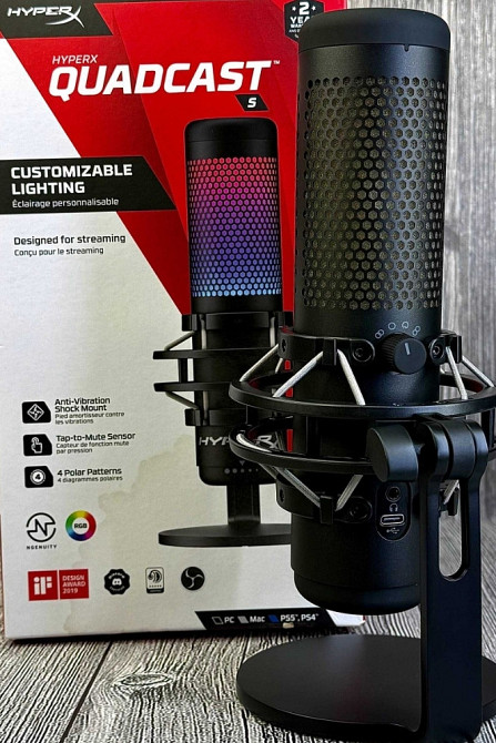 Микрофон HyperX QuadCast S 1 шт. USED! Харьков - изображение 3