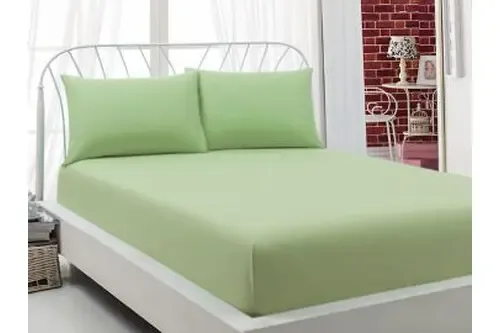 Digital салатовая Простынь махровая на резинке с наволочками Anisa (220х240+30 см) Київ