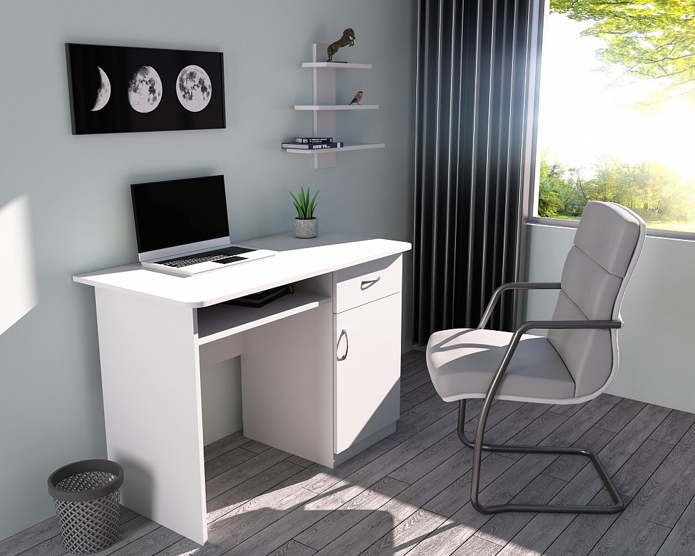 Стіл письмовий СП-1 №10, Білий, 1100/550/760 Львів - фото 1