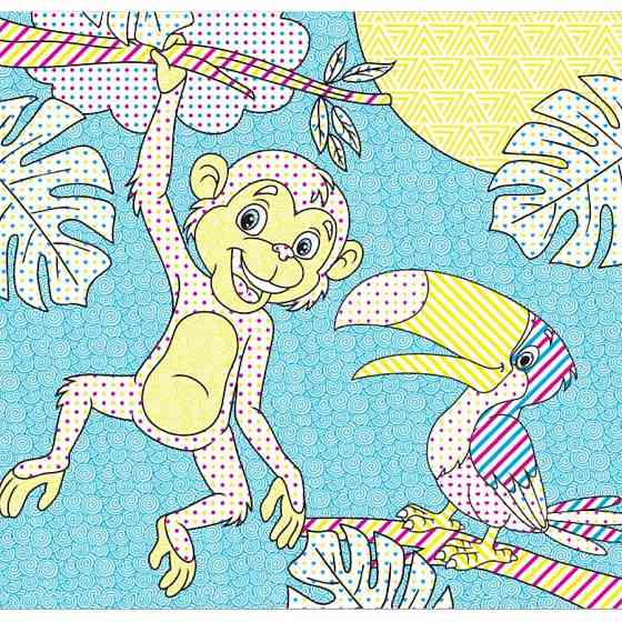 Водні розмальовки Чарівна розмальовка Джунглі 757128, 4 малюнки Вінниця