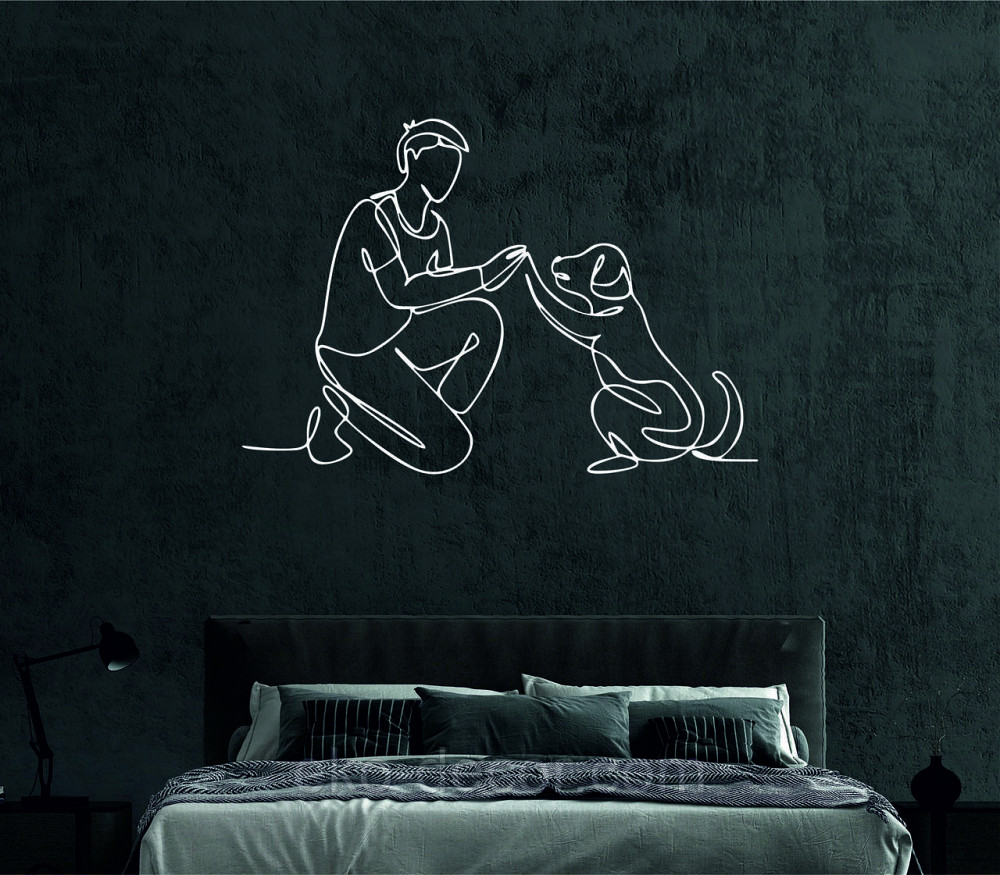 Декоративне настінне Панно «Домашний вихованець» Декор на стіну 90*62 см, Білий Київ - фото 4