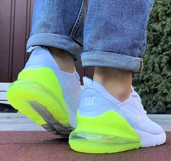 Кросівки Nike 270 Чоловічі Білі з Амортизацією Жовті Найк (розміри: 45) Дніпро