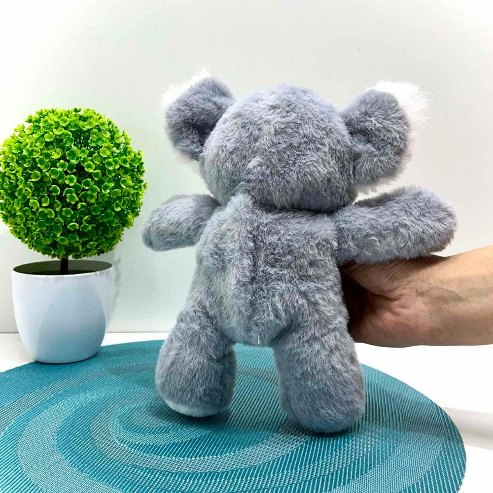 Коала інтерактивна м'яка іграшка пляшечка в комплекті моргає сенсорний та магнітний датчик звук 24см Сірий (933-216 E) Чернигов - изображение 8