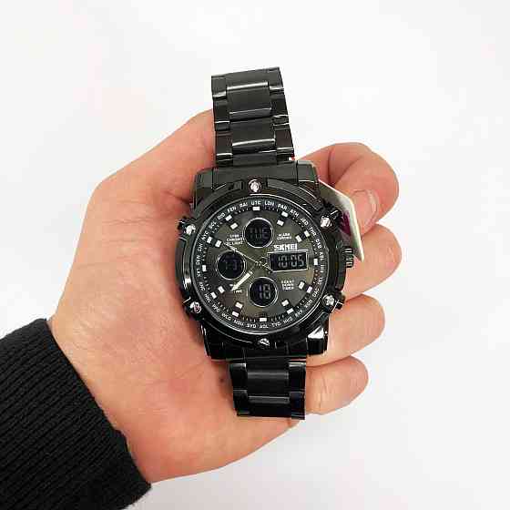 Військовий годинник з батарейкою SKMEI 1389BK, Сучасний військовий годинник, Спортивний VK-229 міцний годинник Київ