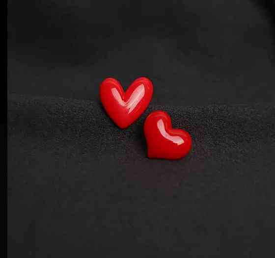 Набір брошок із смоли «Червоні серця» – 2 шт Київ