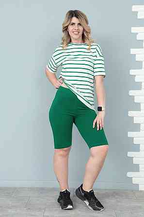 Костюм з велосипедками "Balance" оптом | Батал | Розпродаж моделі Зелений, 50-52 Київ