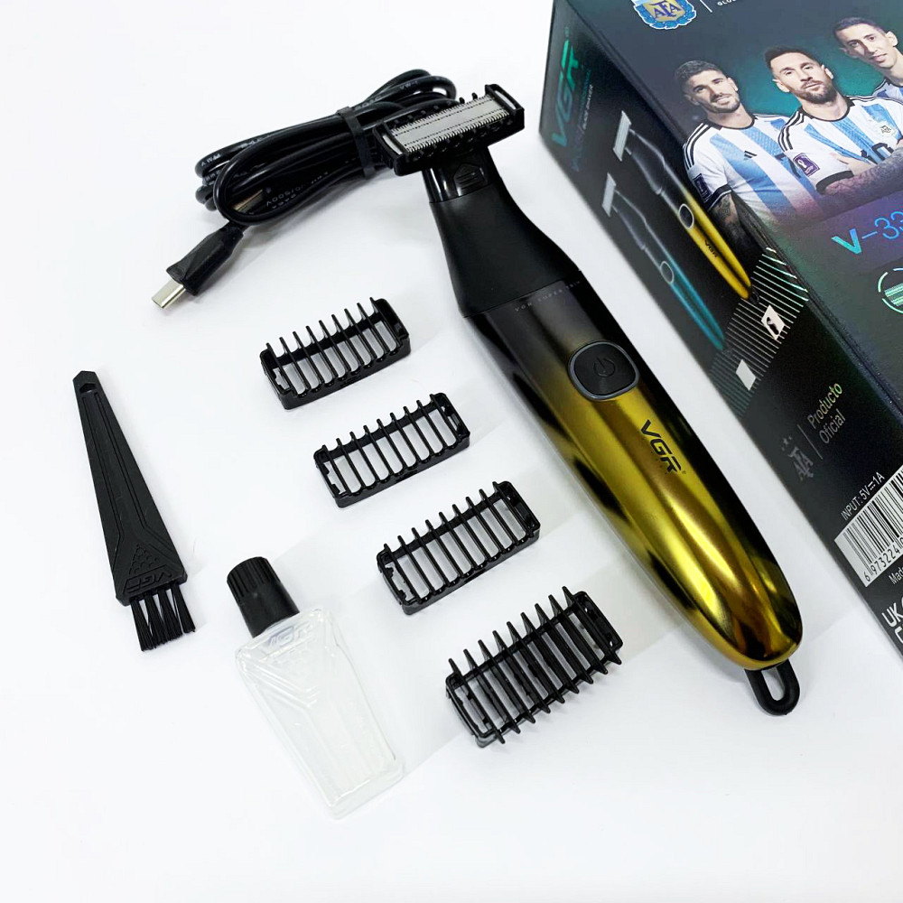 Бритва-тример для чоловіків, Машинка для стрижки бороди з насадками Акумуляторна машинка стрижки WH-64 Івано-Франківськ - фото 7