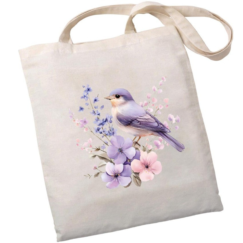 Екошопер BookOpt BK 4106 Пташка на квітах бежевий Киев - изображение 1