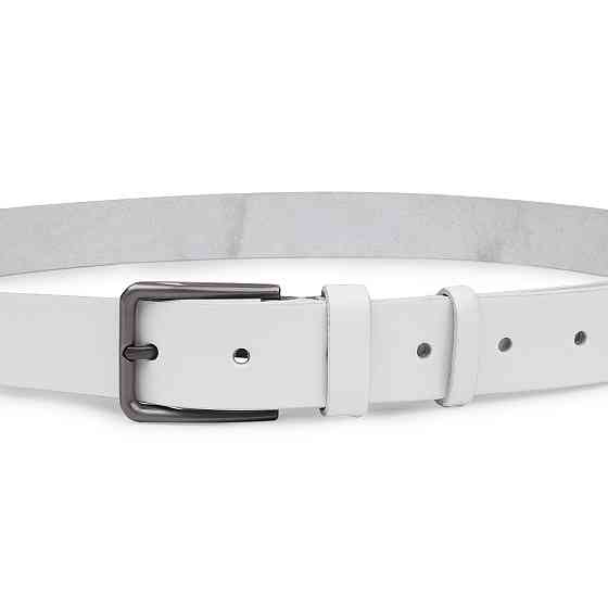 Універсальний ремінь з натуральної шкіри Vintage 20703 Білий Київ