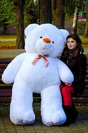 Плюшевий ведмедик М'яка іграшка Ветли 200 см Білий Тернопіль