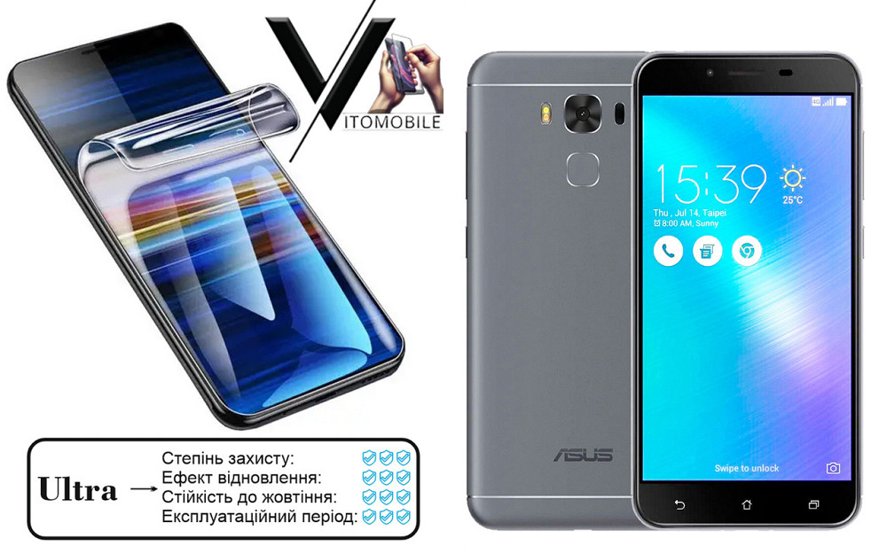 Поліуретанова плівка Ultra для Asus ZenFone 3 Max ZC553KL – мінімальна товщина, максимальний захист! Київ - фото 1