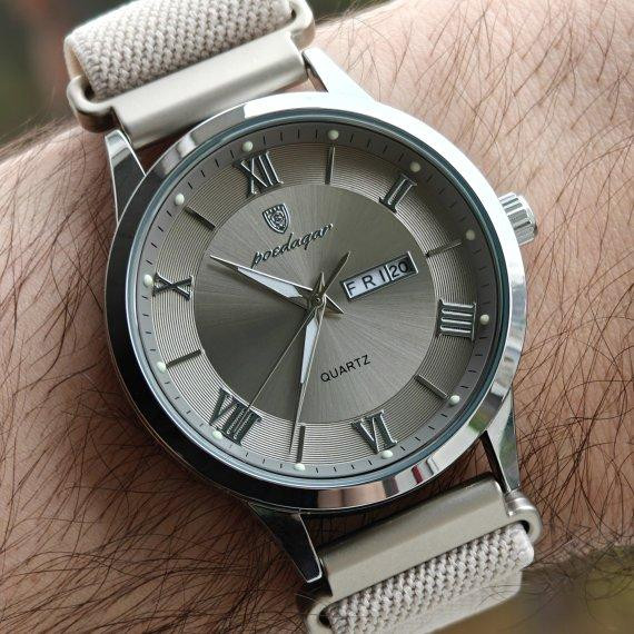 Годинник чоловічий наручний Poedagar Berlin Nylon Creamy (2 ремінці) Київ - фото 3
