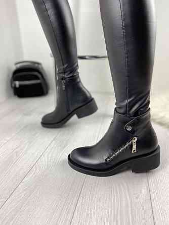 Черевики жіночі D and V чорні натуральна шкіра висота 11см размер 40р (2196) Коломыя