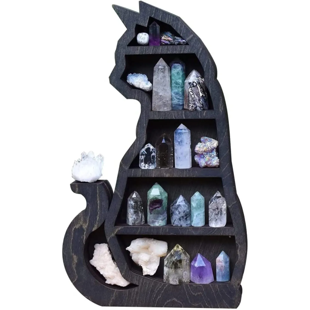 Полка настенная из дерева для декора и украшений, открытая полка на стену 